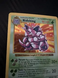 Pokemon Nidoking TCG Base Set Holo Shadowless Rare Card 11/102 - Image 4