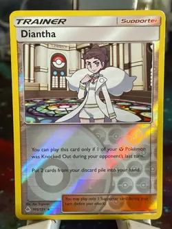 POKEMON DIANTHA 105/131 RARE REVERSE HOLOFOIL FORBIDDEN LIGHT LP CARD - Image 1