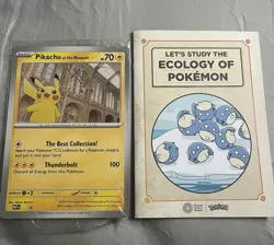(Sealed) Pokemon TCG Pikachu At Museum Oversized Promo Card & Ecology Of Pokemon - Image 1