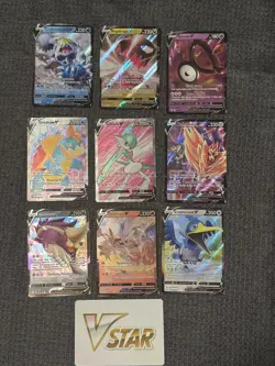 Pokemon TCG V Cards (9) W/ Full Arts & Ultra Rares In Mint Condition - Image 1