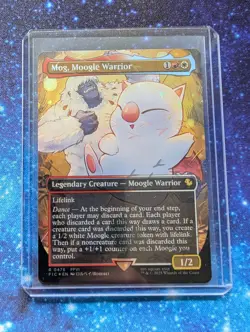Mog, Moogle Warrior #0476 (Borderless) Chocobo Track Foil MTG Rare FIC NM - Image 3
