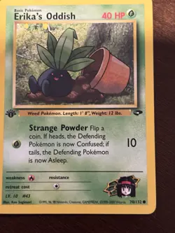 Pokemon TCG Erika's Oddish Gym Challenge 70/132 1st Edition Common Basic 40 HP - Image 1