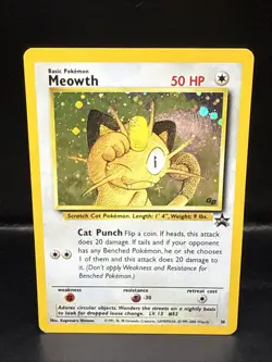 Pokemon Meowth Nintendo Black Star Promo 10 Holo Pokemon Card - Image 1