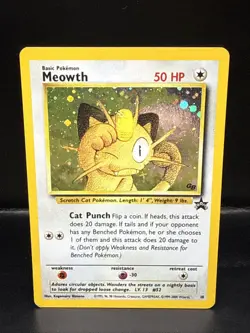 Pokemon Meowth Nintendo Black Star Promo 10 Holo Pokemon Card - Image 2