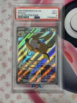 2023 POKEMON PALDEA EVOLVED ILLUSTRATION RARE RAICHU 211/193 PSA 9 MINT - Image 3