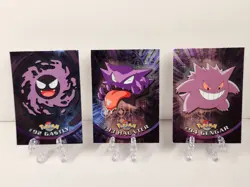 2000 Topps Pokemon HOLO Gastly, Haunter & Gengar SET of 3 - Image 1