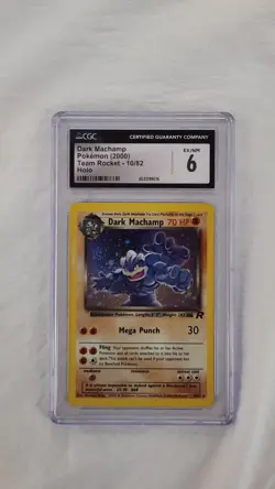 Dark Machamp 10/82 CGC 6 Holo Rare Team Rocket 2000 Vintage Pokemon TCG - Image 1