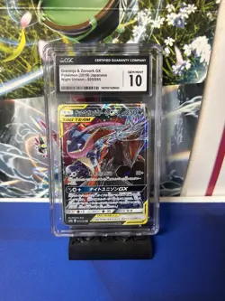 Pokemon Night Unison Tag Team Greninja & Zoroark GX 025/055 CGC Gem Mint 10 - Image 1