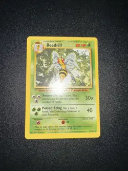 Pokemon TCG Beedrill 17/102 Base Set Non-Holo Rare Unlimited NM/VLP - Image 1