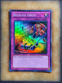 Yugioh Reckless Greed LCYW-EN285 Super Rare 1st Ed NM - Image 1