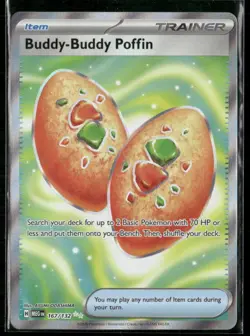 Pokemon TCG Buddy-Buddy Poffin #167/132 Me01: Mega Evolution Full Art Holo NM - Image 1