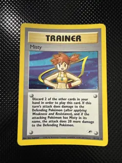 Pokemon TCG Misty Trainer 18/132 Gym Heroes Holo Rare Card - Image 1