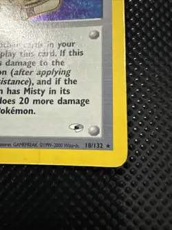 Pokemon TCG Misty Trainer 18/132 Gym Heroes Holo Rare Card - Image 3