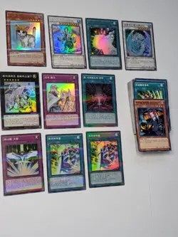 Yugioh 90 Cards Korean Bulk Lot Unsearched Mixed Set Rarities Holographics Foils - Image 1