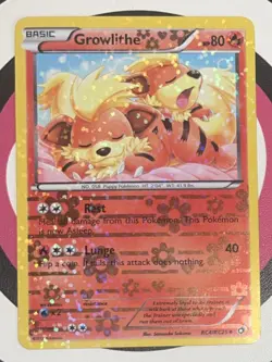 Growlithe RC4/RC25 Reverse Holo Pokemon Card 2013 Legendary Treasures LP/NM - Image 2