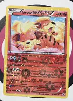 Growlithe RC4/RC25 Reverse Holo Pokemon Card 2013 Legendary Treasures LP/NM - Image 4