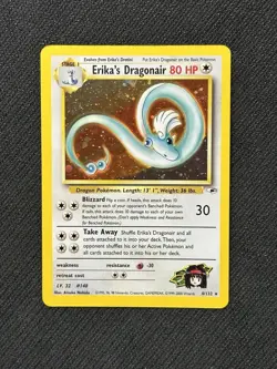 Erika’s Dragonair 4/132 Gym Heroes Holo Rare Pokemon Card - Image 1