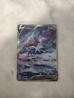 Suicune v Crown Zenith Galarian Gallery Holo Ultra Rare Card GG38 GG70 Off Cut - Image 1