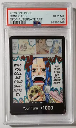 Don!! Card Alternate Art 2023 One Piece Kingdoms Of Intrigue OP-04 # PSA 10 - Image 1