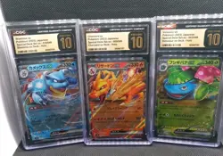 Pokemon Card 3 Set Charizard Venusaur Blastoise Special Deck Set Ex JAP CGC 10 - Image 1