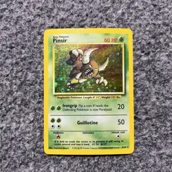 Pokemon TCG Pinsir Holo Unlimited Rare Card 9/64 Jungle Base Set 1999 MP WOTC - Image 1