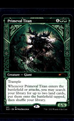 2021 MTG Magic the Gathering SLD Secret Lair Drop #221 Primeval Titan - Image 1