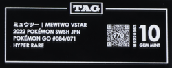 2022 Pokemon Japanese Pokemon Go 084/071 Mewtwo VStar Hyper Rare TAG 10 (970) - Image 3