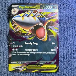 Mega Sharpedo EX 061/094 Double Rare Pokemon Phantasmal Flames - Image 1
