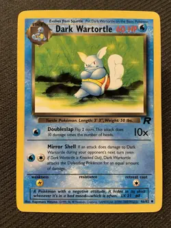 Dark Wartortle 46/82 Uncommon 1st Edition Pokemon TCG | Team Rocket - Image 1