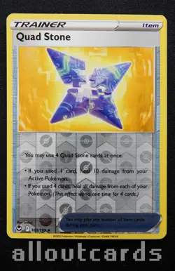 2022 Pokemon Silver Tempest Quad Stone Reverse Holo 163/195 NM/M - Image 1