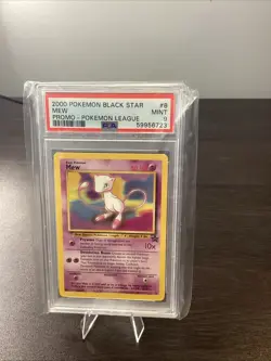 Pokemon Black Star Mew Promo-Pokemon League #8 2000 PSA 9 - Image 1