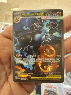 Mega Charizard X EX SIR 125/094 Phantasmal Flames English Pokemon TCG Full Art - Image 1