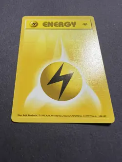 Pokemon Base Set Lightning Energy 100/102 - Common 1st Edition Shadowless NM - Image 2