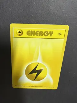 Pokemon Base Set Lightning Energy 100/102 - Common 1st Edition Shadowless NM - Image 3