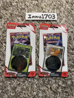 Pokemon TCG Destined Rivals Checklane Blister Pack Eevee & Zarude Lot Of 2 - Image 1