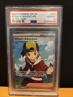 2025 Pokemon Destined Rivals ETHAN’S ADVENTURE #221 Ultra Rare English PSA 10 - Image 1
