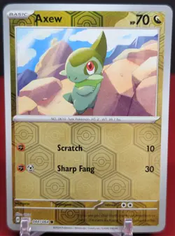 Pokemon Axew #044/064 Reverse Holo Shrouded Fable - Image 1