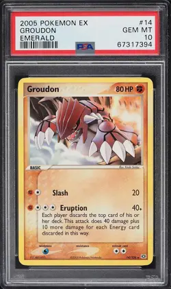 2005 Pokemon EX Emerald Groudon #14 PSA 10 GEM MINT - Image 1