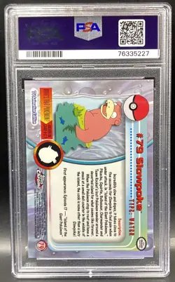 2000 Topps Chrome Pokemon TV Slowpoke #79 Holo PSA 6 EX-MT - Image 2