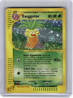 2002 Pokemon—Exeggutor #H10 Aquapolis—Rare Holo [Moderately Played] (Swirl) - Image 1