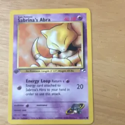Pokemon TCG Sabrina's Abra Gym Heroes 1st Edition Basic 40 HP Common 91/132 - Image 1