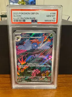 2023 POKEMON OBF EN-OBSIDIAN FLAMES ILLUSTRATION RARE #198 GLOOM PSA 10 Gem Mint - Image 1