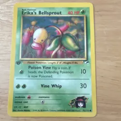 Pokemon TCG Erika's Bellsprout Gym Heroes 075/132 1st Edition Basic 40 HP Common - Image 1
