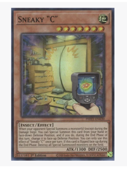 x3 Sneaky "C" PHHY-EN030 Super Rare YuGiOh - Image 1