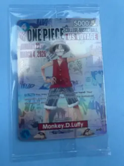 Monkey.D.Luffy One Piece College Basketball Rare Card. Original Seal UNOPENED!! - Image 1