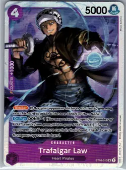 Trafalgar Law ST10-010 SR Ultra Deck: The Three Captains - One Piece Card - NM - Image 1
