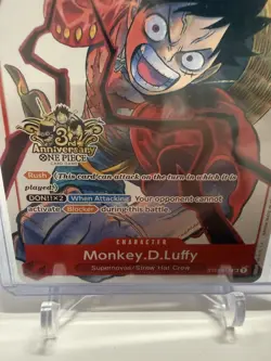 Luffy RARE 3RD ANNIVERSARY PROMO ALT ART ST01-012 ONE PIECE TCG NM - Image 3