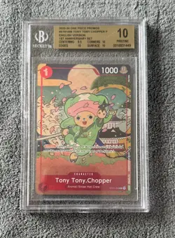 One Piece Tony Chopper 1st Anniversary Promo English Version ST01-006 BGS 10 - Image 1