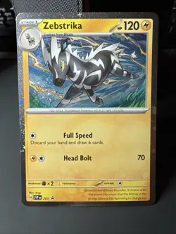 Pokemon Destined Rivals Zebstrika Black Star Promo Card 201 SVP Cosmos - Image 1