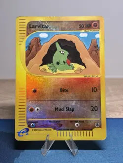 Larvitar 116/165 Reverse Holo Expedition Pokemon Card E-Reader Series HP - Image 1